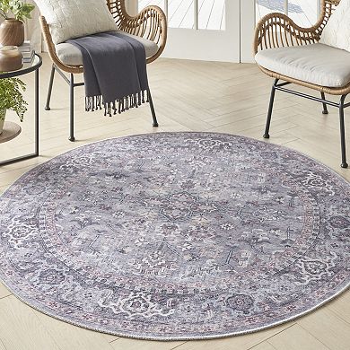 Nourison New Concept Machine Washable Medallion Indoor Area Rug
