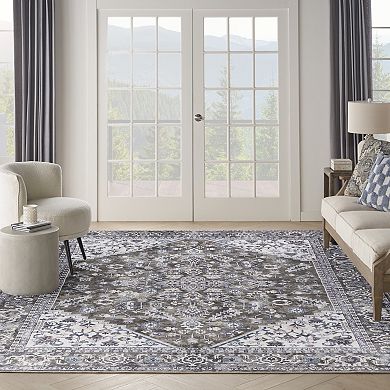 Nourison New Concept Machine Washable Medallion Indoor Area Rug