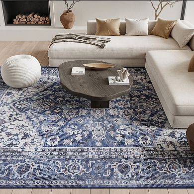 Nourison New Concept Machine Washable Medallion Indoor Area Rug