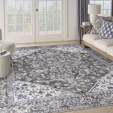Nourison New Concept Machine Washable Medallion Indoor Area Rug