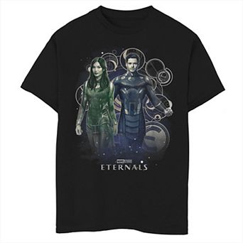 Boys 6-20 Marvel Eternals Ikaris And Sersi Collage Panel Graphic Tee