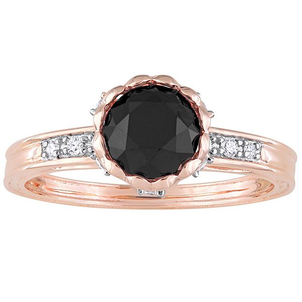 Stella Grace 10k Rose Gold 1 5/8 Carat T.W. Black & White Diamond ...