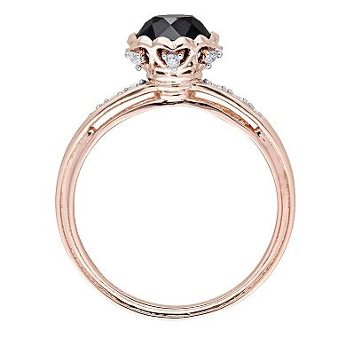 Stella Grace 10k Rose Gold 1 5/8 Carat T.W. Black & White Diamond ...