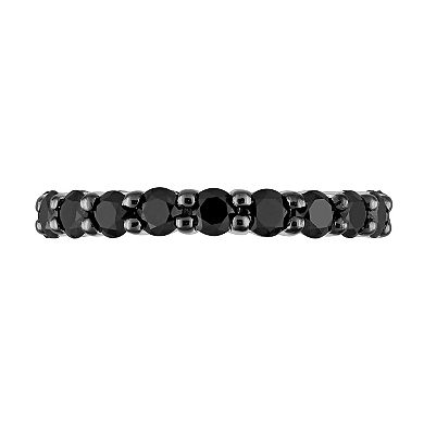 Stella Grace 14k White Gold 2 Carat T.W. Black Diamond Full Eternity Ring