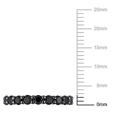 Stella Grace 14k White Gold 2 Carat T.W. Black Diamond Full Eternity Ring