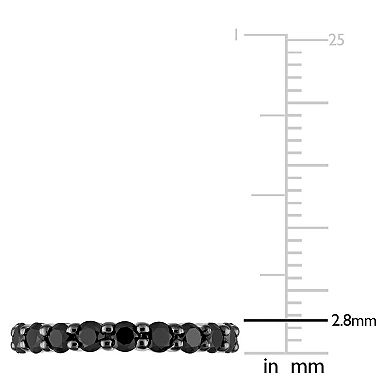 Stella Grace 14k White Gold 2 Carat T.W. Black Diamond Full Eternity Ring