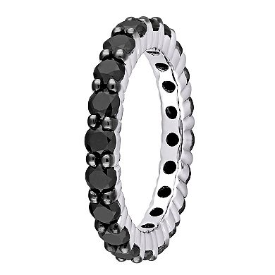 Stella Grace 14k White Gold 2 Carat T.W. Black Diamond Full Eternity Ring