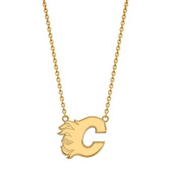 LogoArt Calgary Flames 14k Gold Large Pendant Necklace