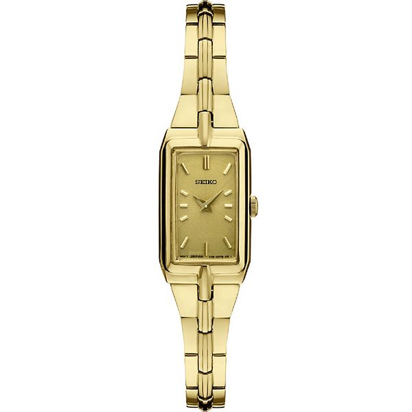 Seiko Women s Essential Gold Tone Stainless Steel Bracelet Watch SWR048