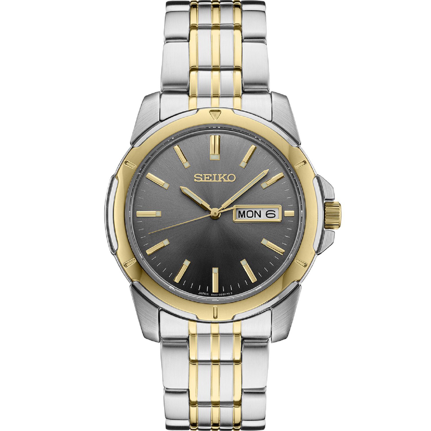 seiko mens two tone watch