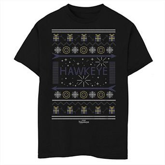Boys 8-20 Marvel Hawkeye Christmas Knit Style Graphic Tee