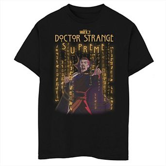 Boys 8-20 Marvel What If Doctor Strange Glyphs Poster Graphic Tee