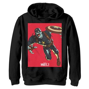 Boys 8-20 Marvel What If Captain America Zombie Cover Hoodie
