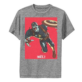 Boys 8-20 Marvel What If Captain America Zombie Cover Graphic Tee