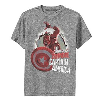Boys 8-20 Marvel What If Captain America Zombie Burst Poster Graphic Tee