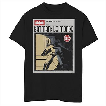 Boys 8-20 Batman: Le Monde France News Poster Graphic Tee