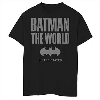 Boys 8-20 Batman: The World United States Icon Logo Graphic Tee