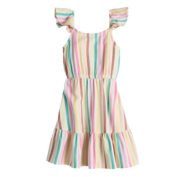 Girls 4-12 Jumping Beans® Tiered Flutter-Sleeve Dress