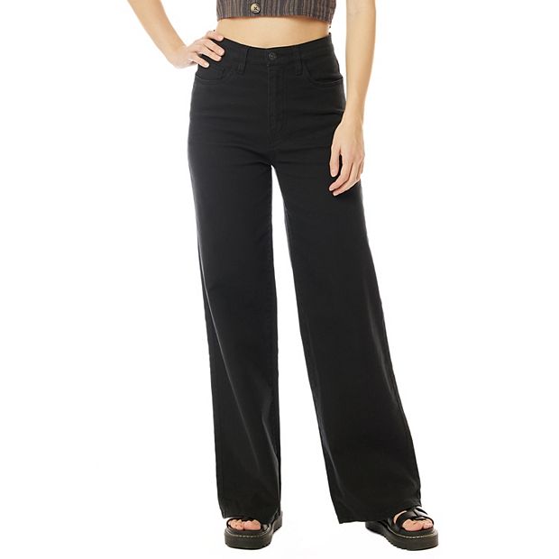 2025SS YENN 【HIGH RISE WIDE PANTS】 Zinc Ultra High Rise Belted 90's Wide Leg Jeans – Kancan USA