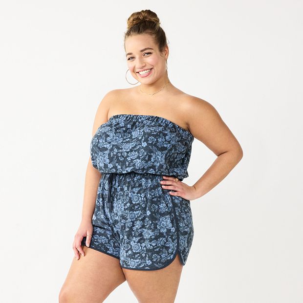 Plus size terry romper best sale