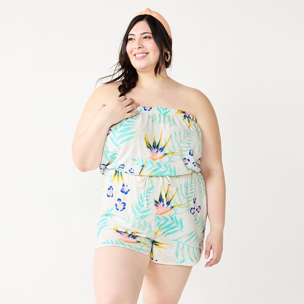 Tube top clearance romper plus size