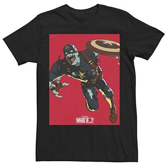 Men's Marvel What If Captain America Zombie Cover Tee
