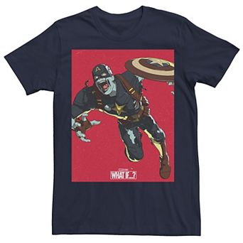 Men's Marvel What If Captain America Zombie Cover Tee