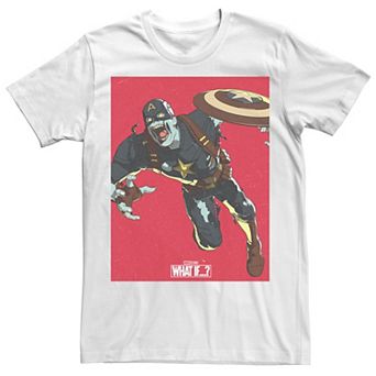 Men's Marvel What If Captain America Zombie Cover Tee