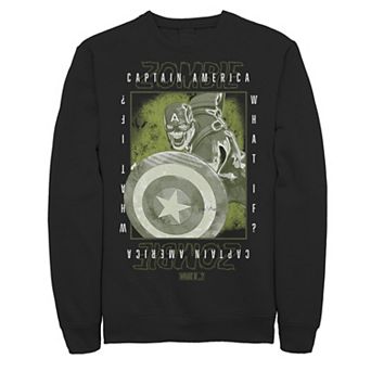 Men's Marvel What If Captain Zombie Box Poster Sweatshirt