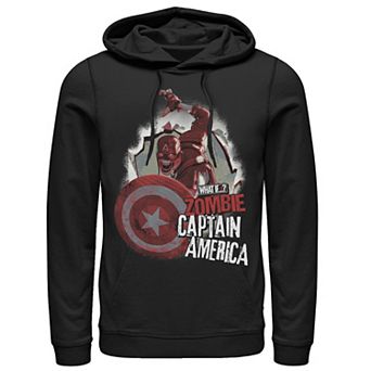 Men's Marvel What If Captain America Zombie Burst Poster Hoodie