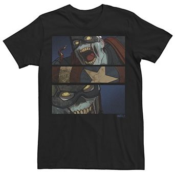Men's Marvel What If Captain America Zombie PaneTee