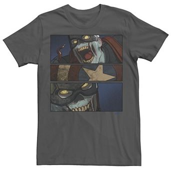 Men's Marvel What If Captain America Zombie PaneTee