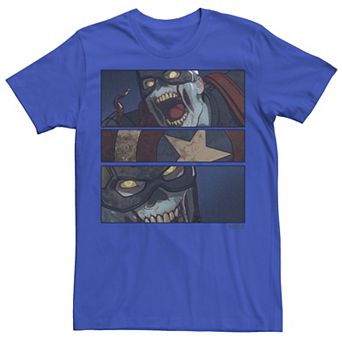 Men's Marvel What If Captain America Zombie PaneTee