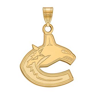 LogoArt Vancouver Canucks 14k Gold Over Silver Large Logo Pendant