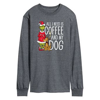Men's Dr. Seuss The Grinch "All I Need Is Coffee And My Dog" Tee