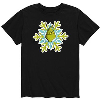 Men's Dr. Seuss The Grinch Face Snowflake Tee