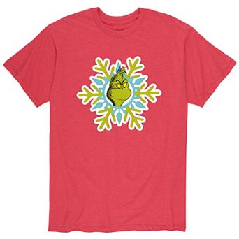 Men's Dr. Seuss The Grinch Face Snowflake Tee