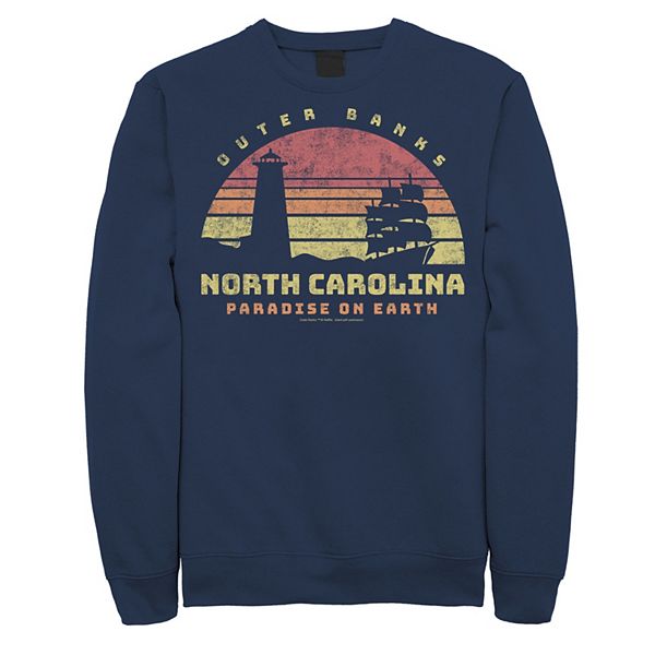 Men's Outer Banks North Carolina Paradise On Earth Retro Sunset Sweatshirt
