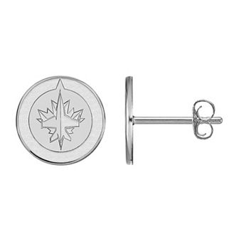 LogoArt Winnipeg Jets 10k Gold Mini Stud Earrings