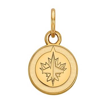 LogoArt 10k Gold Winnipeg Jets Mini Pendant