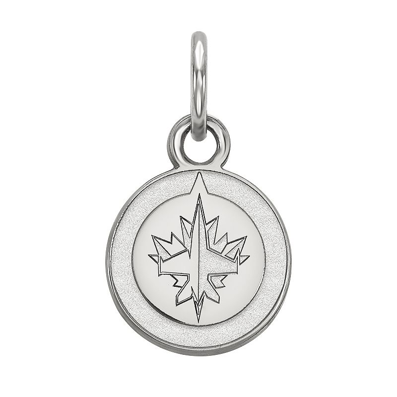 LogoArt Sterling Silver Winnipeg Jets Mini Pendant, Womens, Size: 9 mm, Gr