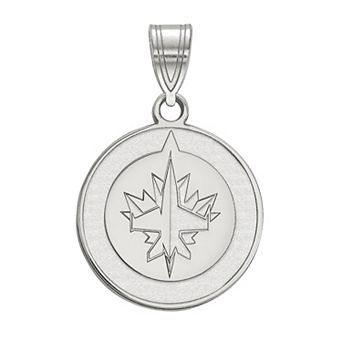 LogoArt Sterling Silver Winnipeg Jets Medium Pendant