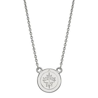 LogoArt Sterling Silver Winnipeg Jets Small Pendant Necklace