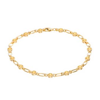 Womens Kristen Kesho Kristen Kesho, Sterling Silver Lab-Created Yellow Sapphire Tennis Bracelet