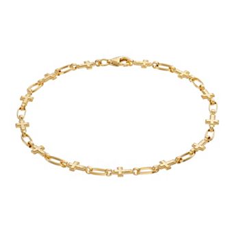 Kristen Kesho Sterling Silver Cross Link Chain Bracelet