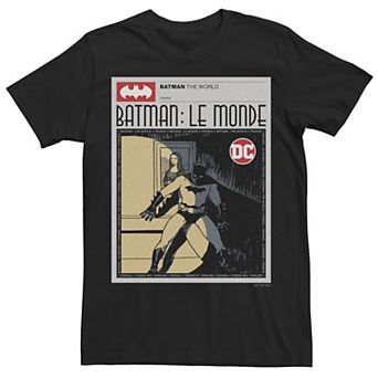 Men's Batman: Le Monde France News Poster Tee