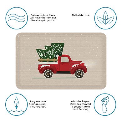 GelPro Designer Comfort Mat - Peace Vintage Red Truck 20" x 32"