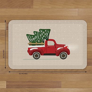 GelPro Designer Comfort Mat - Peace Vintage Red Truck 20" x 32"
