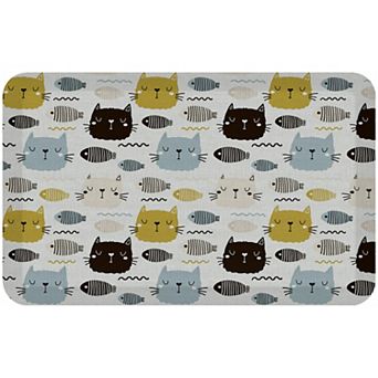 GelPro Designer Comfort Mat - Leo Grey Fish 20" x 32"