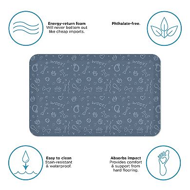 GelPro Designer Comfort Mat Puppy Blue Lake 20" x 32"